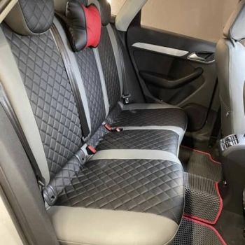 Авточехлы Автопилот серый черный Ромб